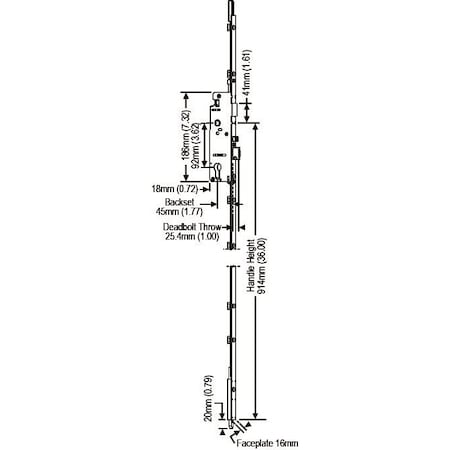 Strybuc Manual Shootbolt Lock Ext 850-8778331